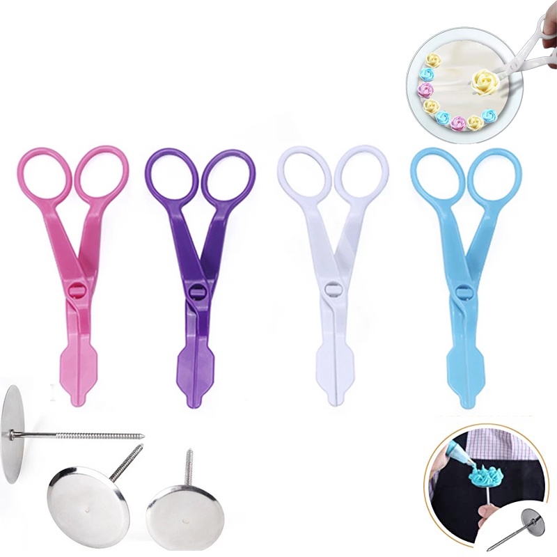 Piping Flower Scissors Nail Baking Pastry Tools Fondant Cake Decorating ...