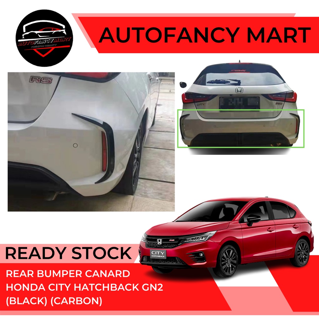 HONDA CITY GN2 HATCHBACK RS BODYKIT PIANO BLACK CARBON REAR BUMPER ABS ...