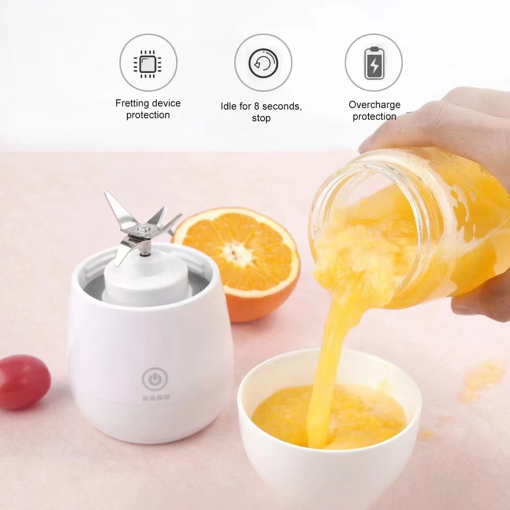 2X Portable Mini USB Rechargeable Handheld Juice Extractor Fruit Mixer  Juicer Bl