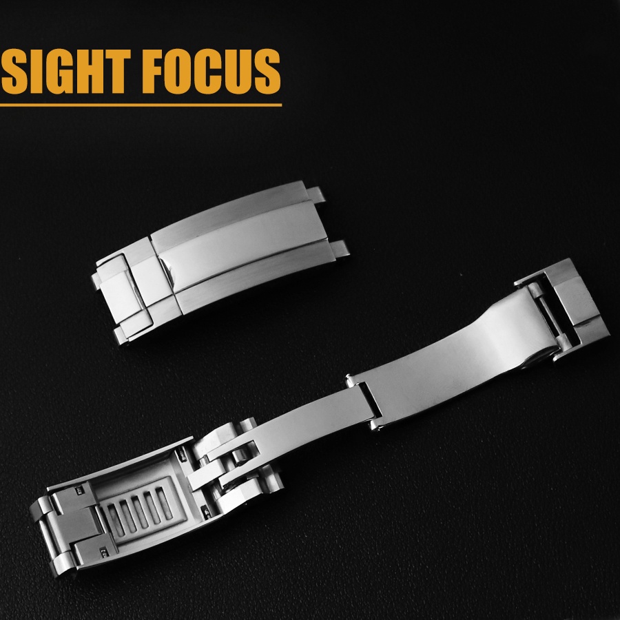 16x9mm Stainless Steel Folding Buckle Glide Lock Compatile For Rolex ...