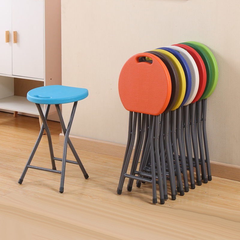 WEILIANG Folding Stool Plastic Portable Dining Stool Foldable Outdoor
