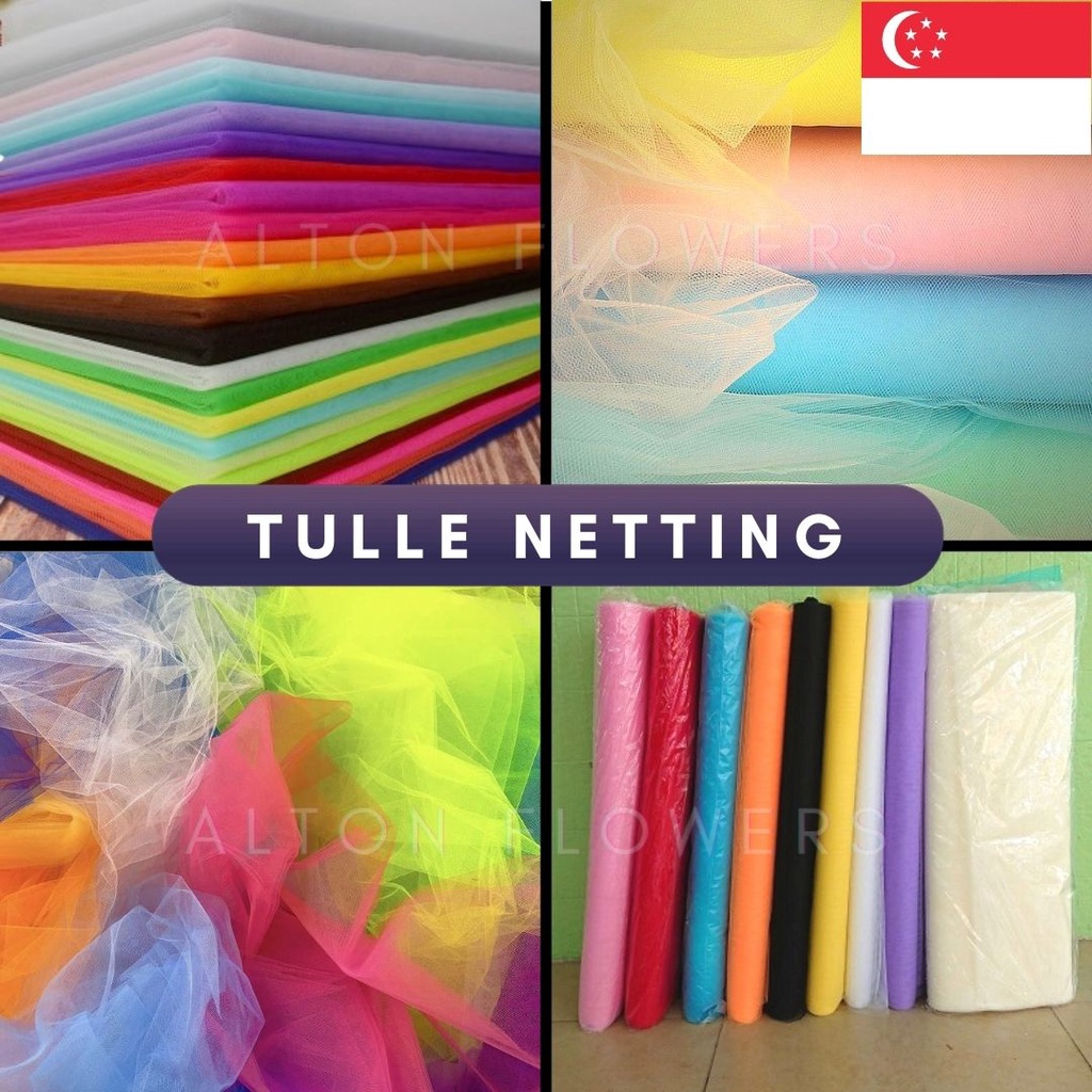Floral Netting Tulle ($3/yd) Fabric Organza Ribbon for Wedding Car Veil ...