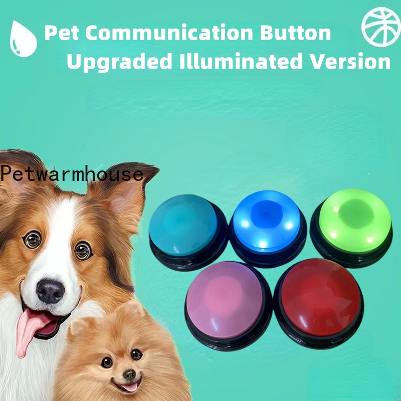 【Upgraded Luminous Model】 2022 New Pet Communication Button Recordingfree Dog Voice Box Bell