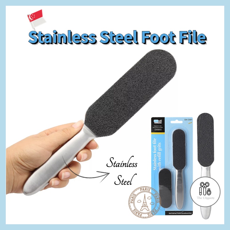 [SG] 🚗Stainless Steel Foot File DoubleSided Pedicure Callus Remover
