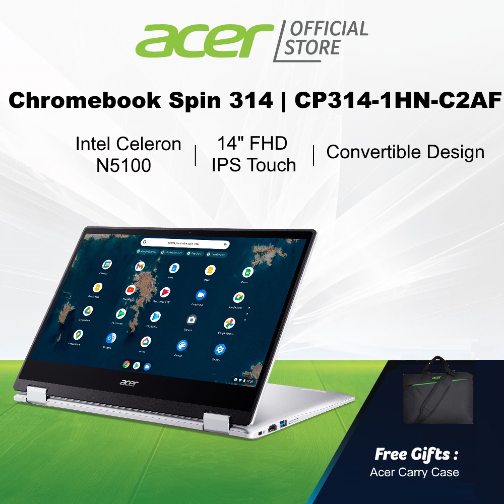 Acer NEW Chromebook Spin 314 | CP314-1HN-C2AF 14 Inch FHD IPS Touch Screen