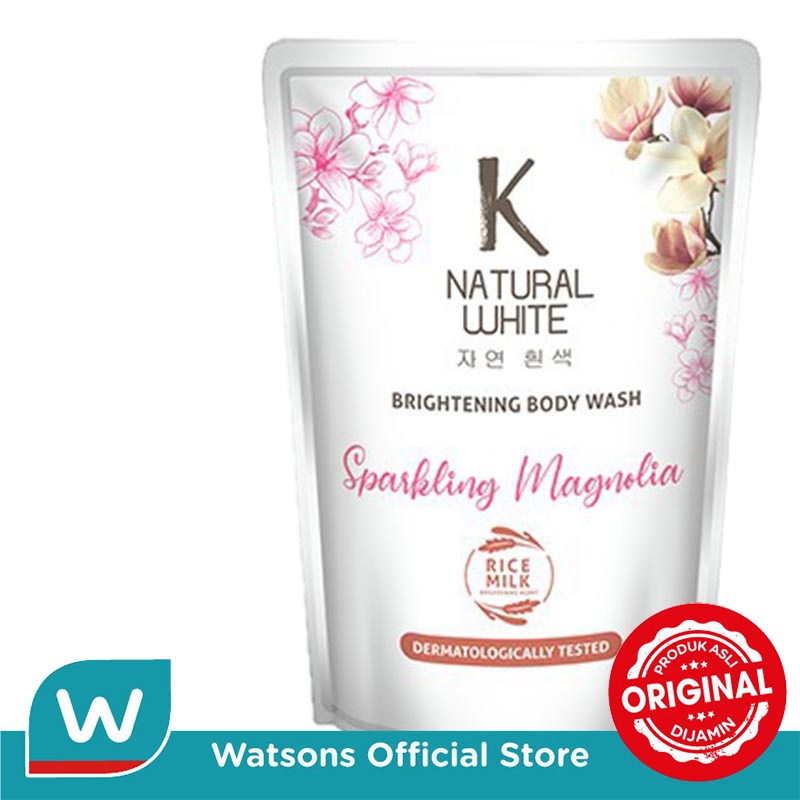 K Natural Sabun Mandi Sparkling Magnolia Pouch 400ml - Gambar 3