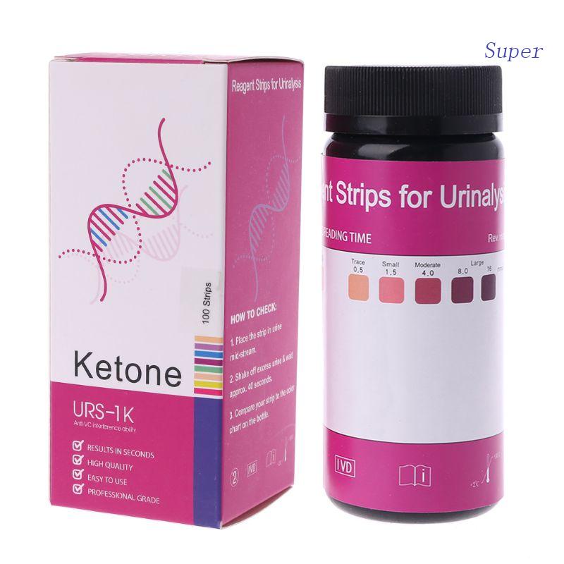 Super 100 Pcs Keto Test Strips Testing Ketones In Urine On Low Carb Ketogenic Diet Shopee 9100