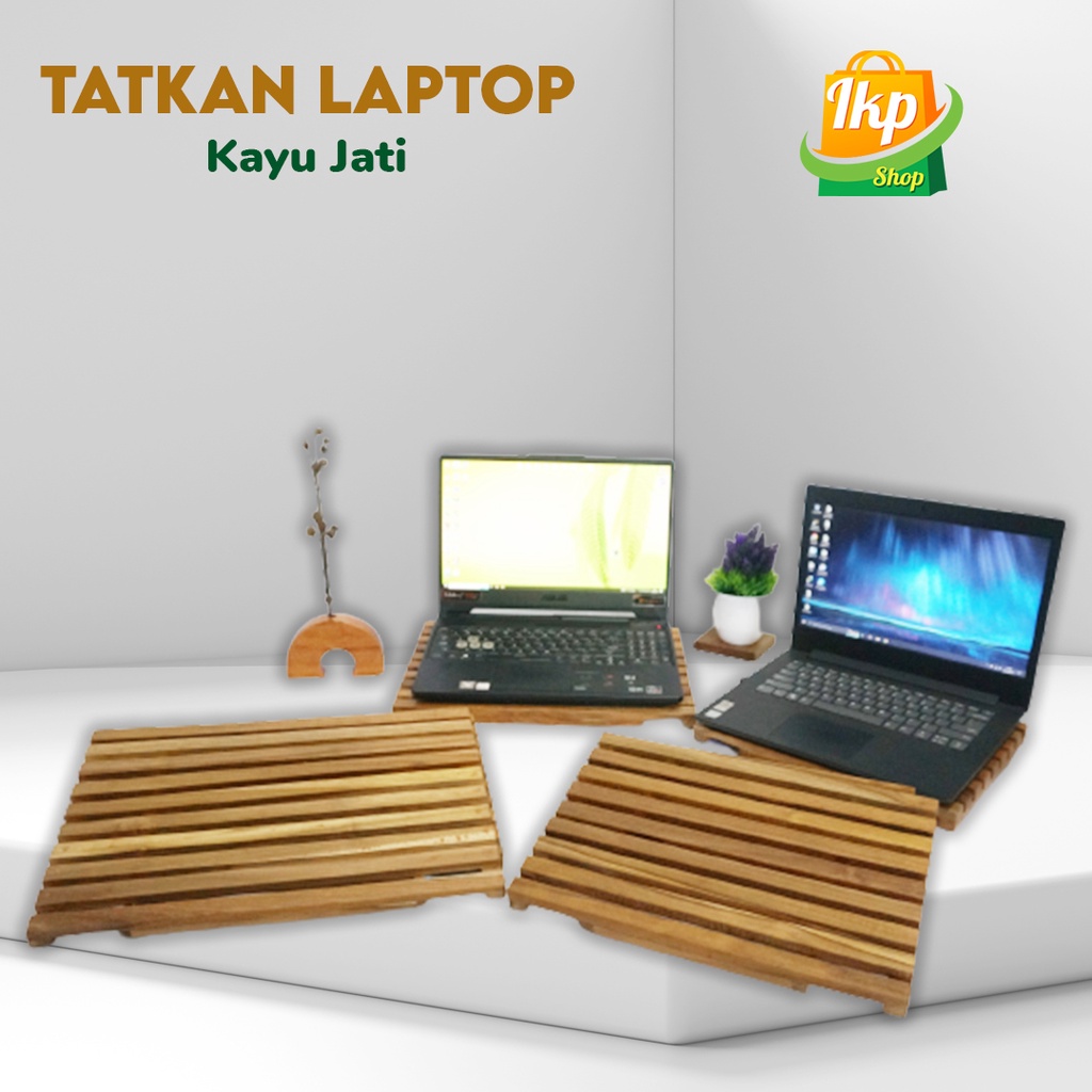 KAYU Ikpshop Laptop Placemat - Teak Wood Laptop Stand | Shopee Singapore