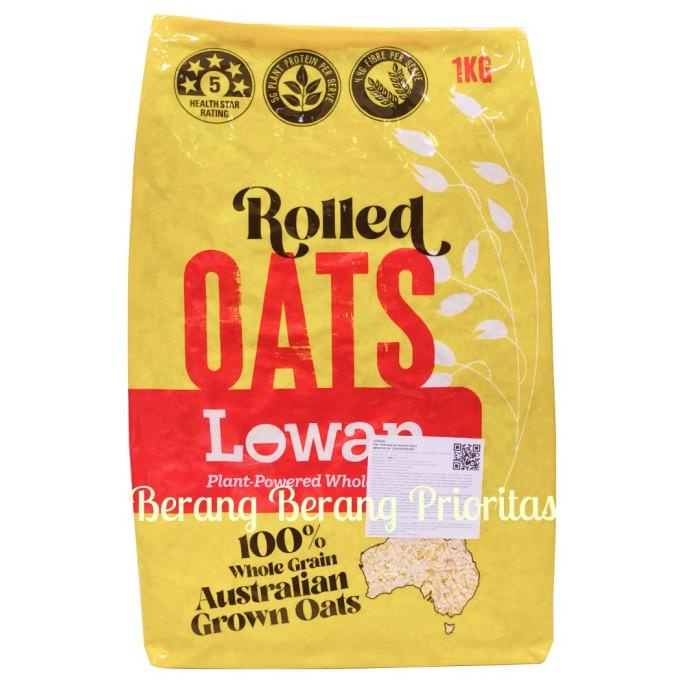 Lowan Whole Grain Rolled Oats 1kg/Lowan Rolled Oats Shopee Singapore