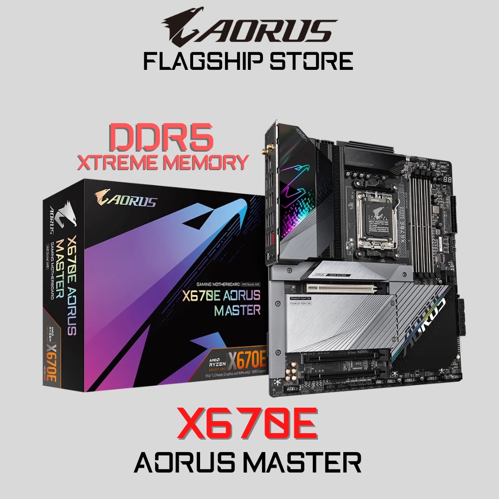 X670E AORUS MASTER - AM5 DDR5 GIGABYTE MOTHERBOARD E-ATX | Shopee ...