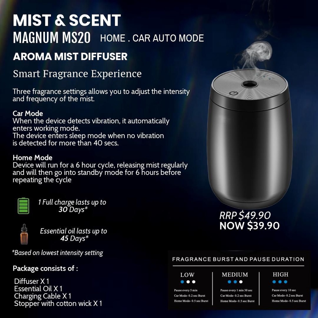 Mist & Scent Aroma Diffuser | Shopee Singapore