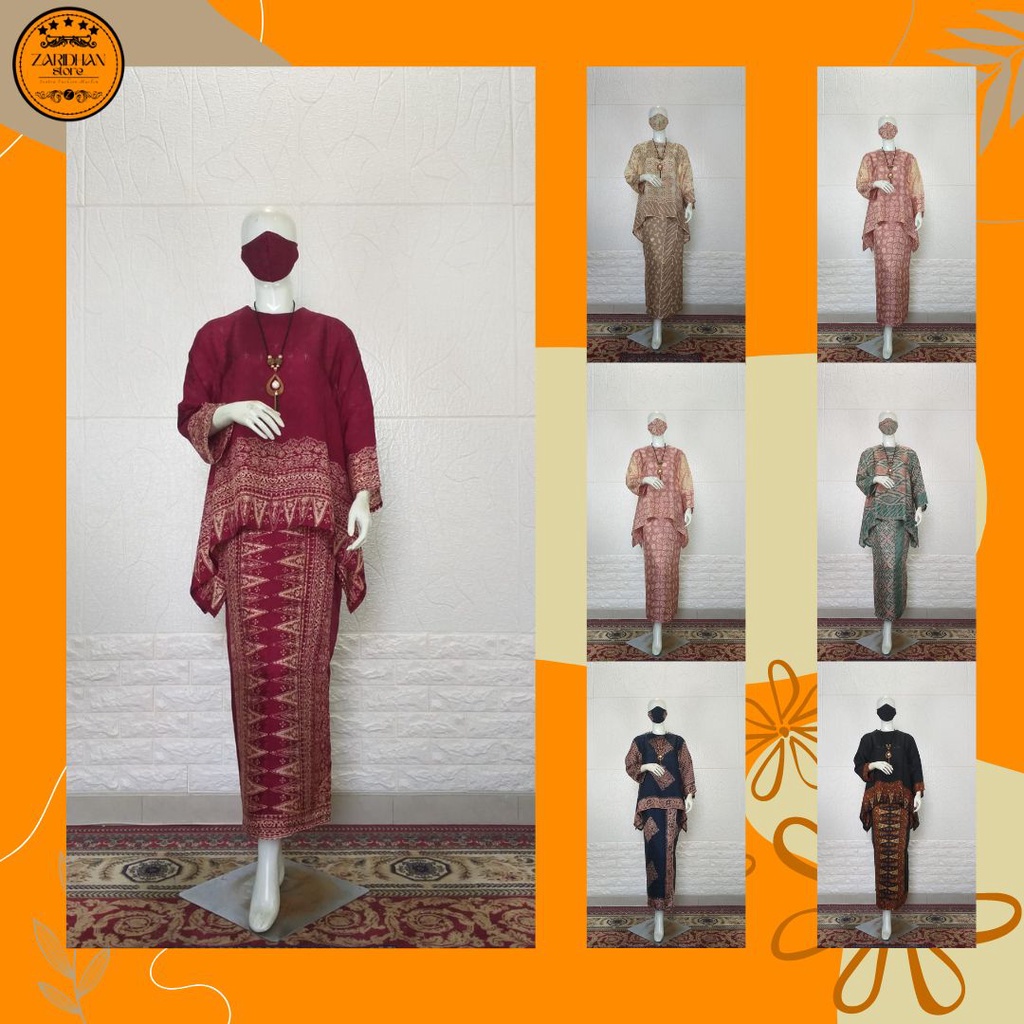 Ndr Jupri Tumpal Batik Viscose Premium Kebaya Skirt Suit, Soft Semi ...