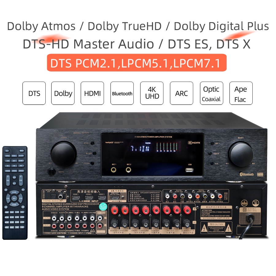 7.1 Home Theater AV Flagship Receiver 600W High Power Amplifier 3D