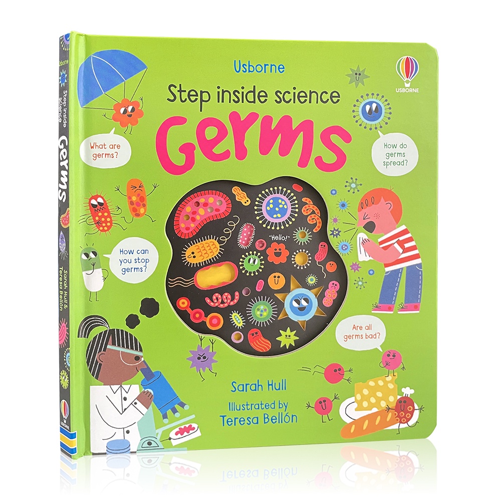 Usborne book step inside science germs educational picture cardboard