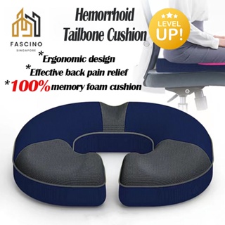 Large Seat Cushion Memory Foam Donut Pillow for Relief Tailbone Pain,  Hemmoroid Treatment, Bed Sores, Prostate, Coccyx, Sciatica, Pregnancy,  Postpartum, Ergonomic Design (Velour Cover for Male) 