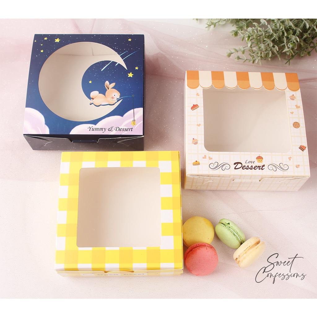 🇸🇬 Mooncake box brownie box packaging tray cake box pastry container 5 ...