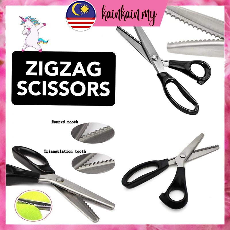 Gunting Zigzag Zig Zag Scissor Round Half Circle Scallop Triangle Tooth