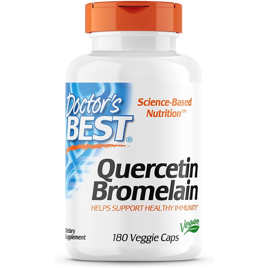 Doctor's Best Quercetin Bromelain 180 Veg Caps, Immunity Support, Heart