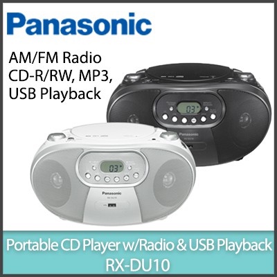 Panasonic RX-DU10 - Portable Stereo CD System with AM/FM Radio, MP3, CD ...