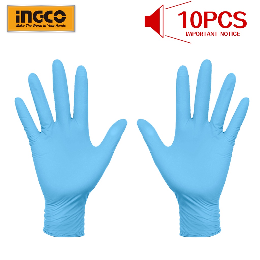 INGCO Disposable Nitrile Gloves HGNG02L 10 pcs packs Shopee Singapore