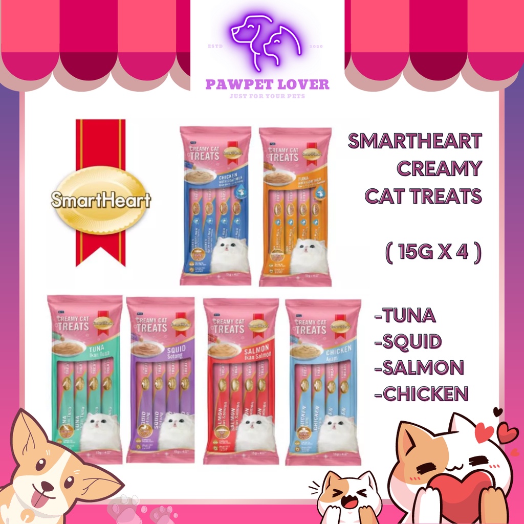 Smartheart Creamy Cat Treat 15g X 4 Sticks Shopee Singapore