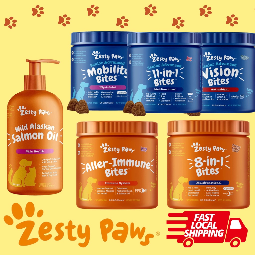 (Ready Local Stocks) Zesty Paws Adult and Senior Dog Supplements for