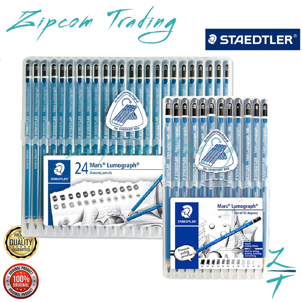 Staedtler Mars Lumograph Pencils Set Box S S Shopee Singapore