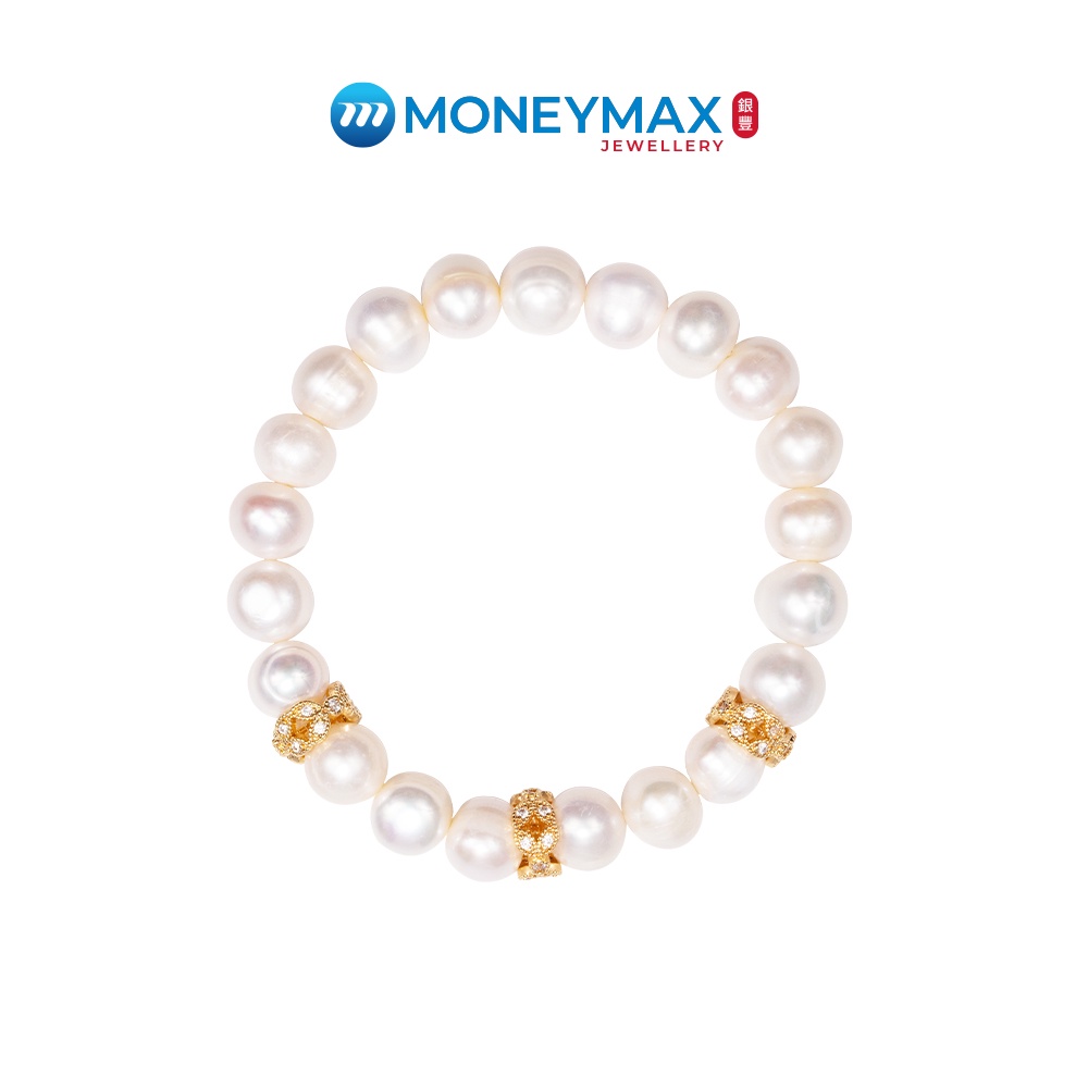 Natural Pearls Shining Charms Bracelet | MoneyMax Jewellery | 4.4 Good Friday Gift | MPB053