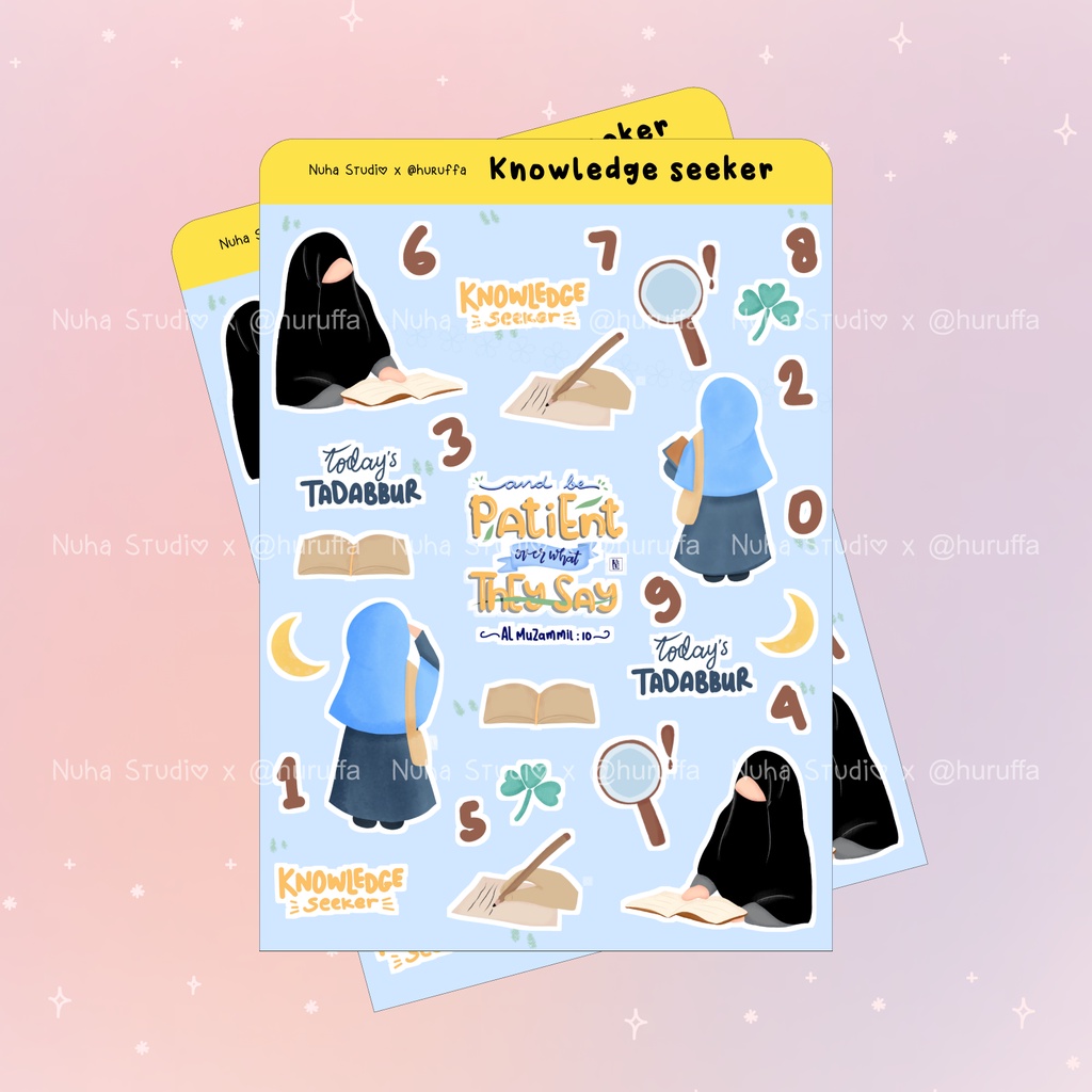 Sticker by Huruffa | Knowledge Seeker Style Faceless No Face Muslim ...