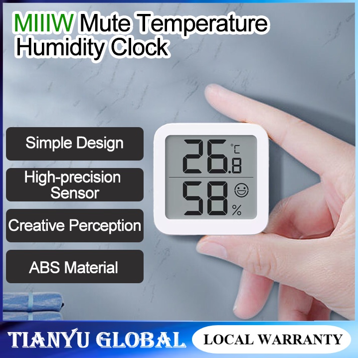 Youpin Miiiw s200 Mute Temperature Humidity Clock Digital Hygrometer