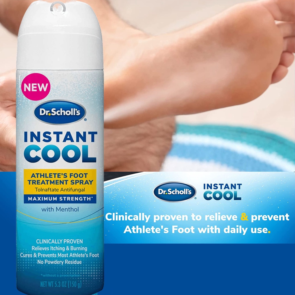 Dr. Scholl's Instant Cool Athlete's Foot Treatment Spray Shopee Singapore