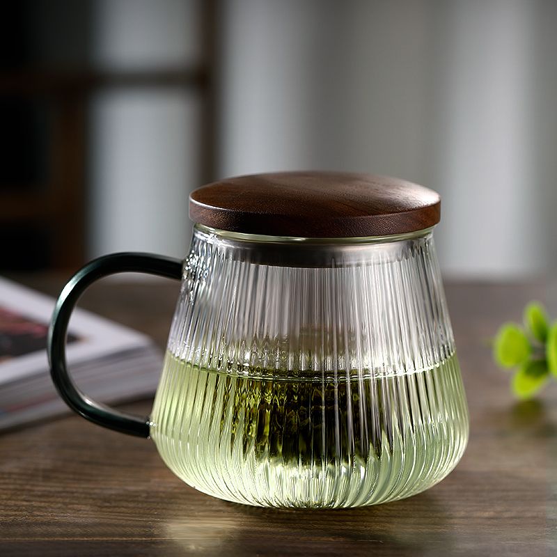 High-End Tea Cup Transparent Glass Drinking Office Household Soaking ...
