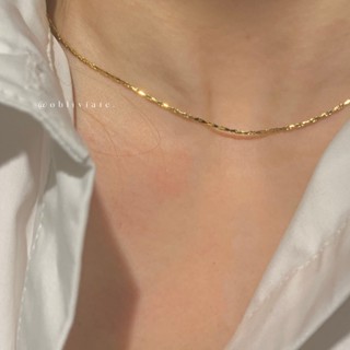 Gold wire necklace hot sale chain choker