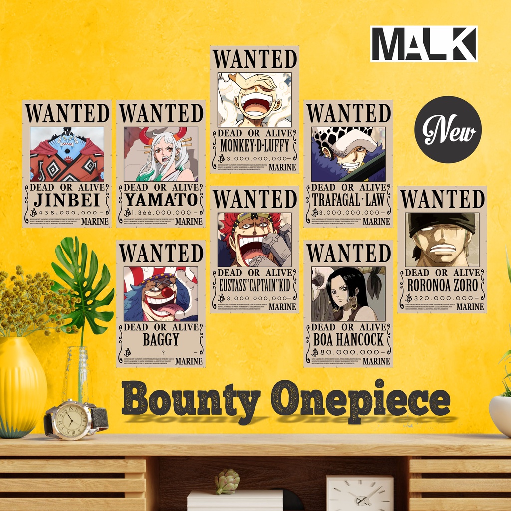 Lot de 10 affiches One Piece Wanted Zorro Luffy 1,5 milliard Nouvelle