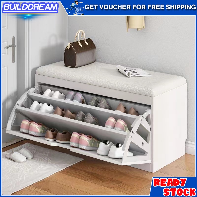 White shoe deals rack with seat