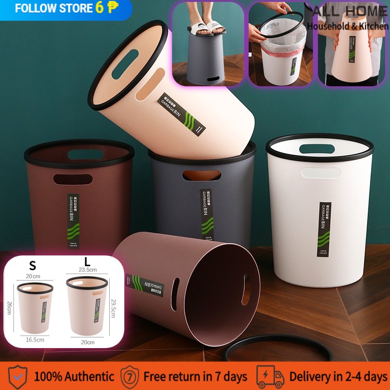 Spot Creative pressure ring trash can Large trash bin kitchen plastic home trash can Shopee