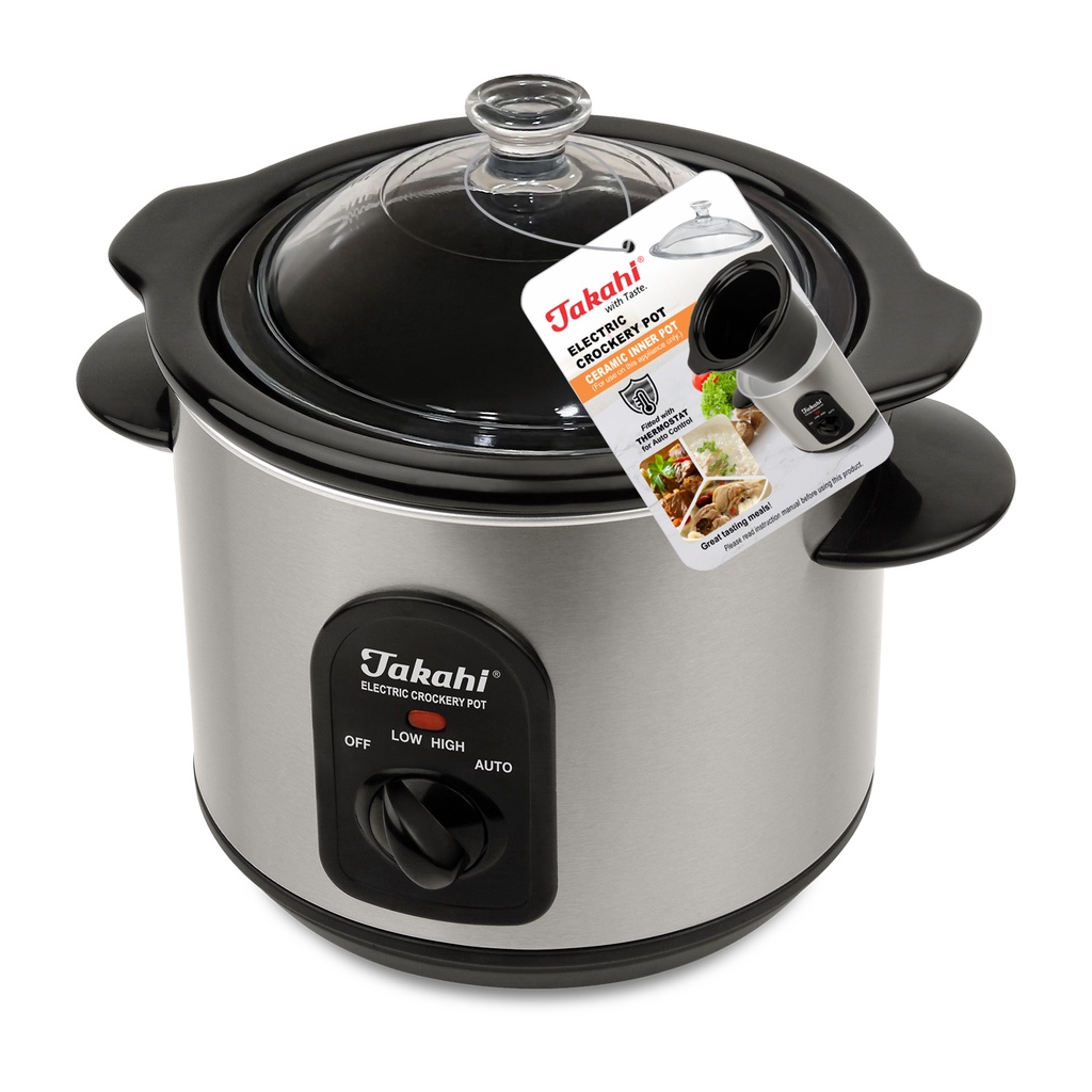 Takahi 1.5L Electric Crockery Pot Slow Cooker 1522 Type CR WS