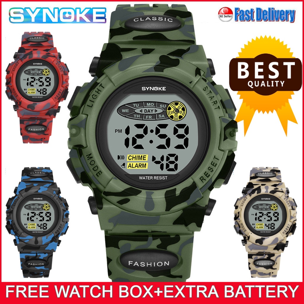 [SG Seller ]kid's digital watch,kid's army watch,waterproof alarm Date