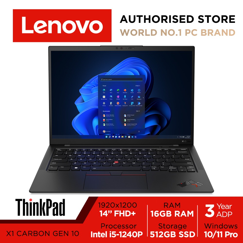 [Free MS Office] ThinkPad X1 Carbon Gen 10 | 21CB0006SG/21CB0005SG | 14