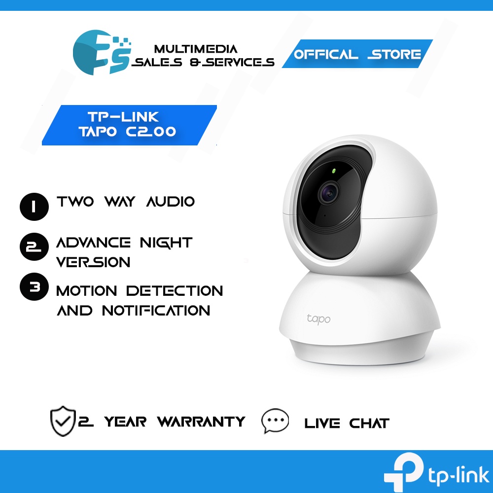 C200 1080P PAN & TILT WIFI CAMERA TAPO TP-LINK NWTL-TCC200