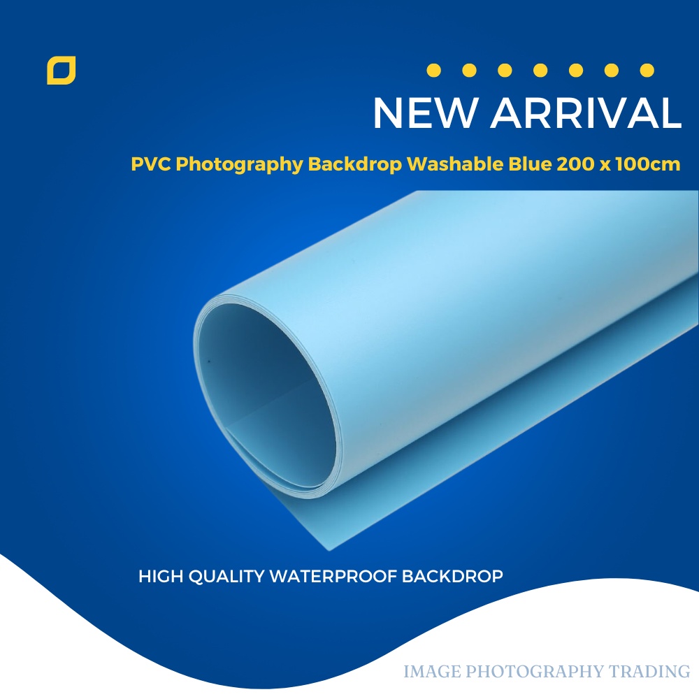 PVC Photography Studio Lighting Backdrop Washable Blue 200 x100cm ...