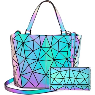 Trendy Geometric Pattern Handbag, Charm Graphic Tote Bag,Women's Tassel  Decor Crossbody Bag, Elegant Zipper Purse For Mother's Day