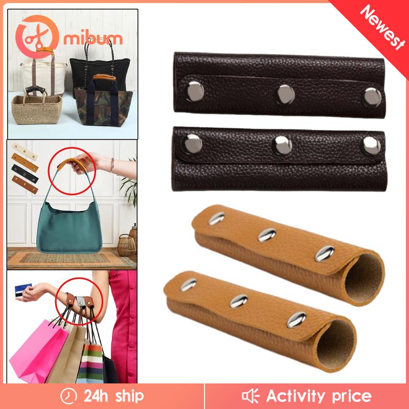 [Mibum] 2Pcs Leather Handbag Handle Wrap Cover Multipurpose Holder ...