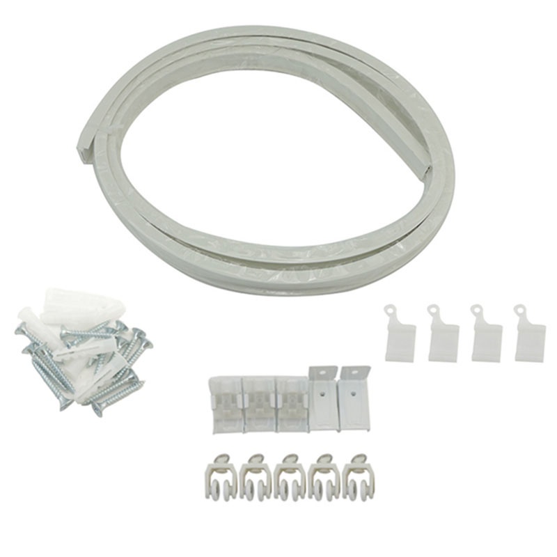 3M 5m 4M 6M Flexible Cuttable Bendable Curtain Track Rail Glides wall