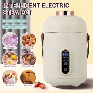 Mini Rice Cooker Small Portable Multi-function Electric Cooker Cooking  Integrated Mini Electric Pot Ceramic Glaze Liner Hot Pot