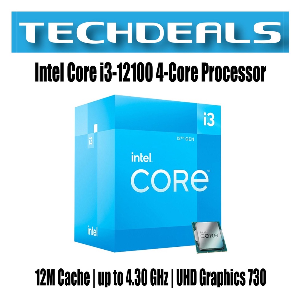 Intel Core i3-12100 4-Core Processor | 12M Cache | up to 4.30 GHz | UHD  Graphics 730 | Shopee Singapore