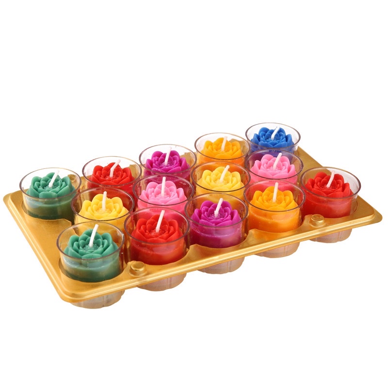 SG Seller】【雨宝林】 Seven Colorful Butter Lamp Lotus 10 Hours