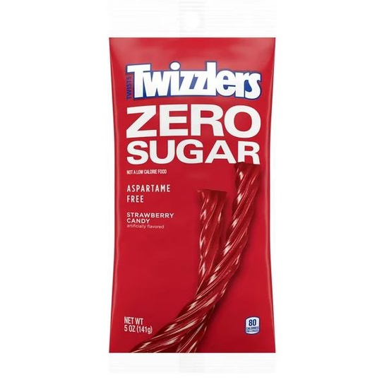 TWIZZLERS Twists Strawberry Flavored Sugar Free Chewy Candy, Low Fat, 5 ...