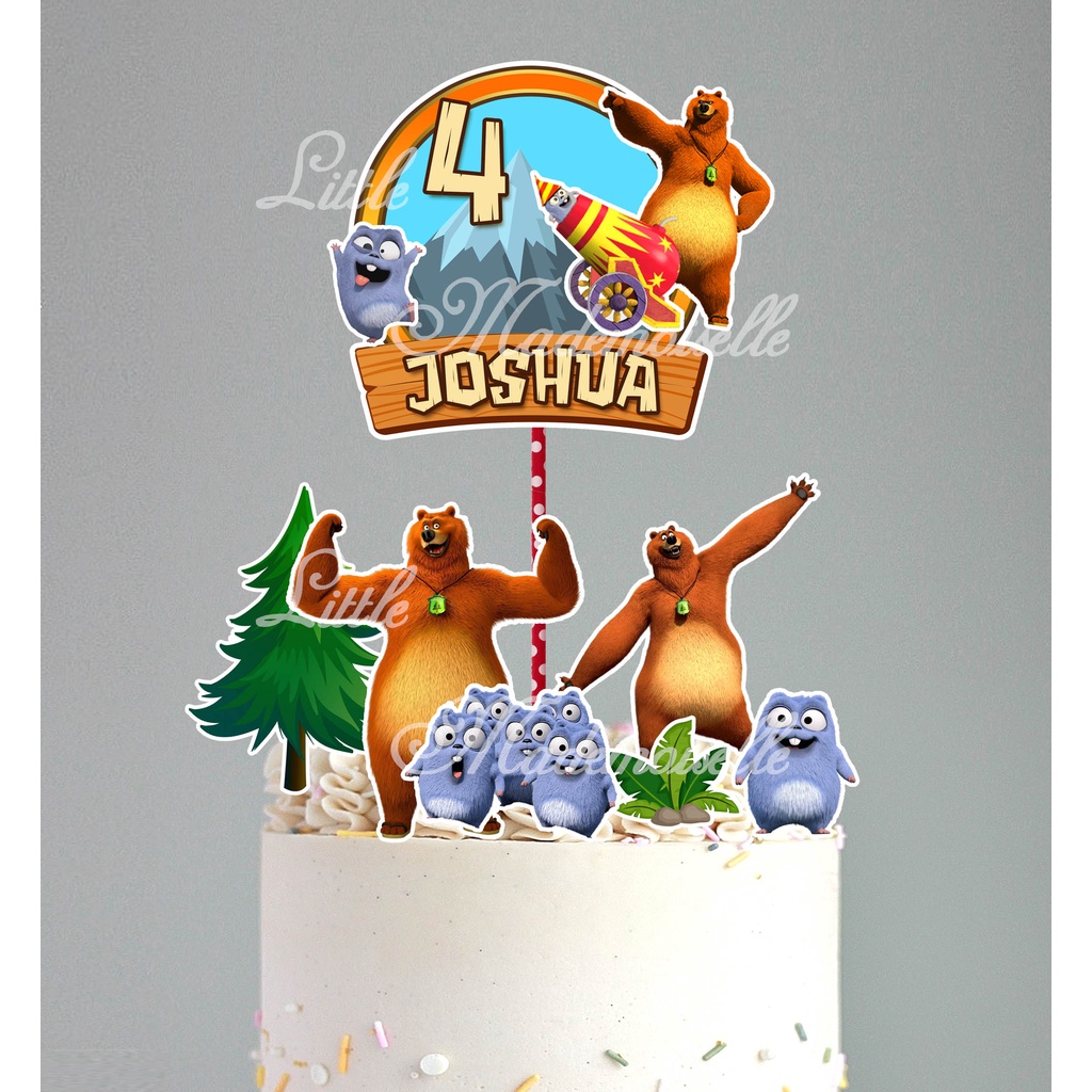 Grizzy and The Lemmings Cake Topper | Shopee Singapore