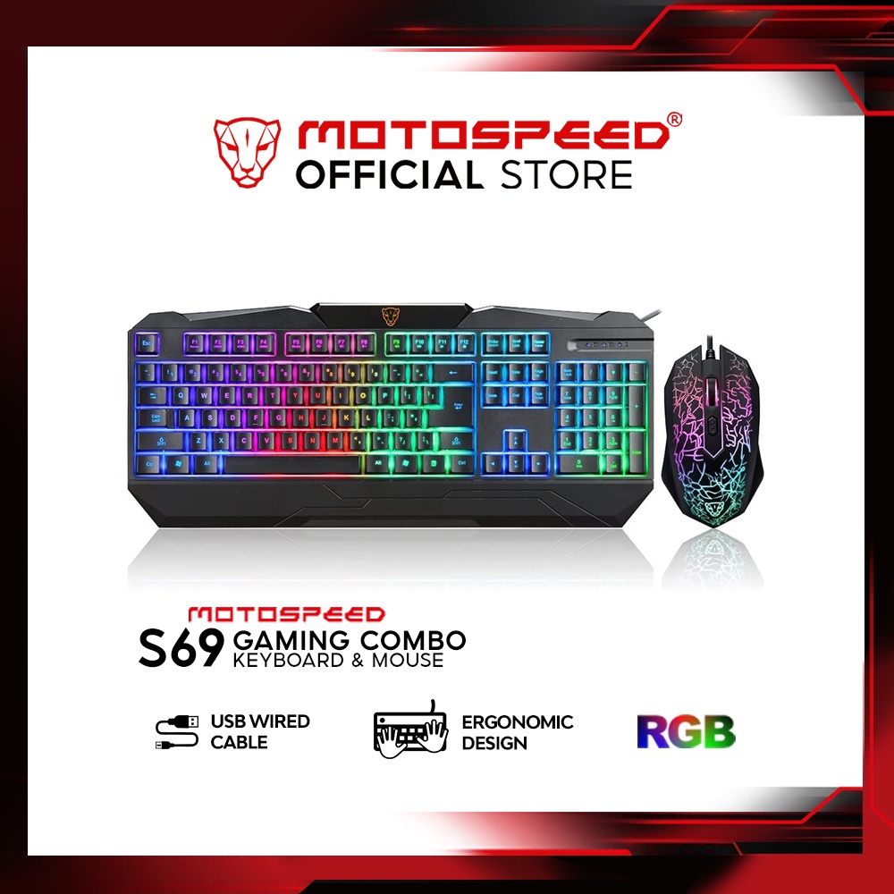 Motospeed S69 Gaming Keyboard and Mouse Combo (RGB, USB) | Shopee Singapore